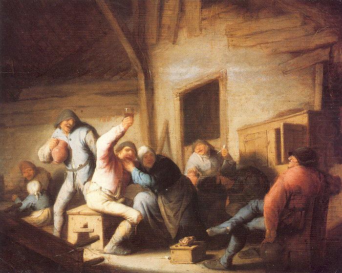 Ostade, Adriaen van Peasants Making Merry in a Tavern china oil painting image
